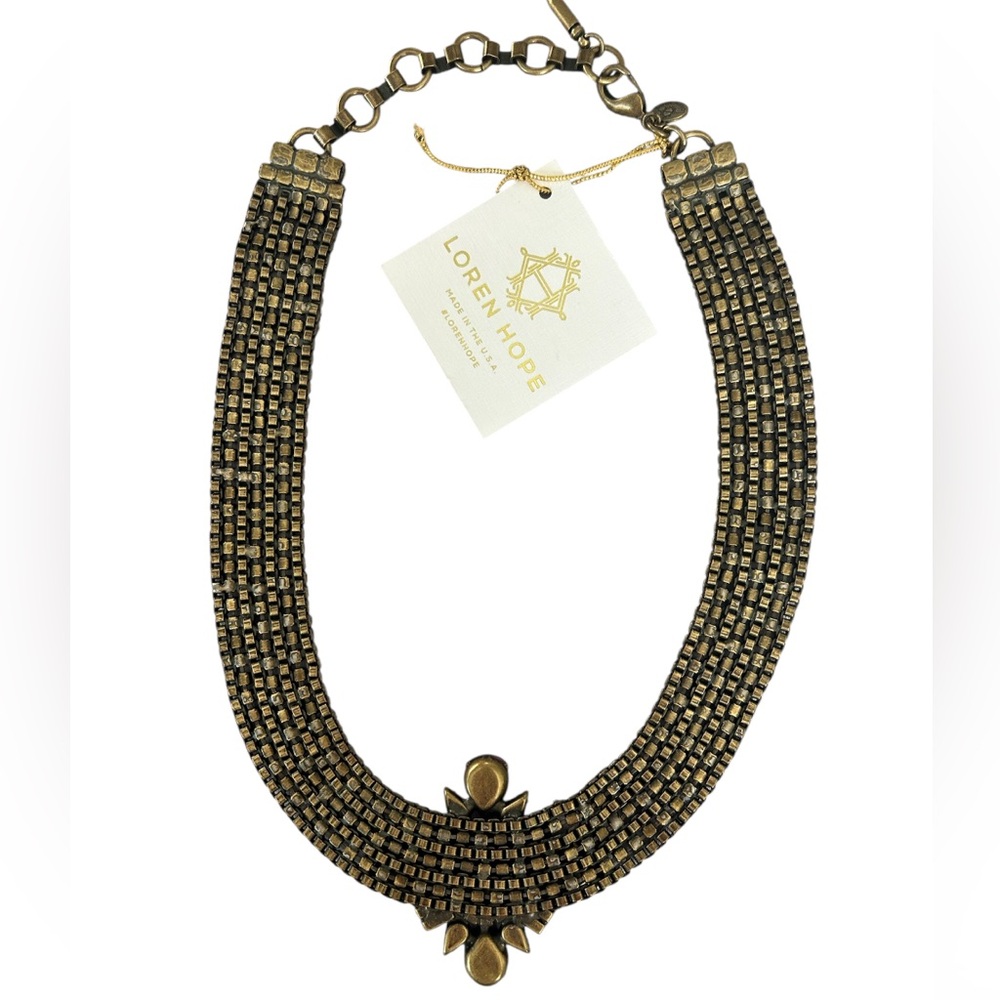 Loren Hope Pink and Blue Statement Necklace - Picture 2 of 11